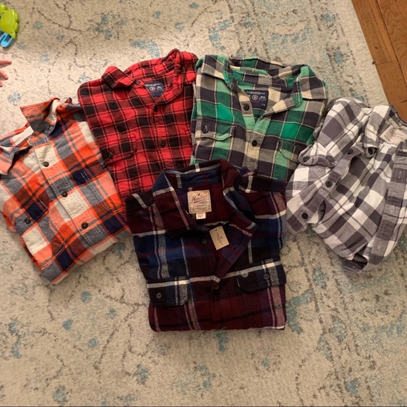 Mens Ae Plaid Shirts 